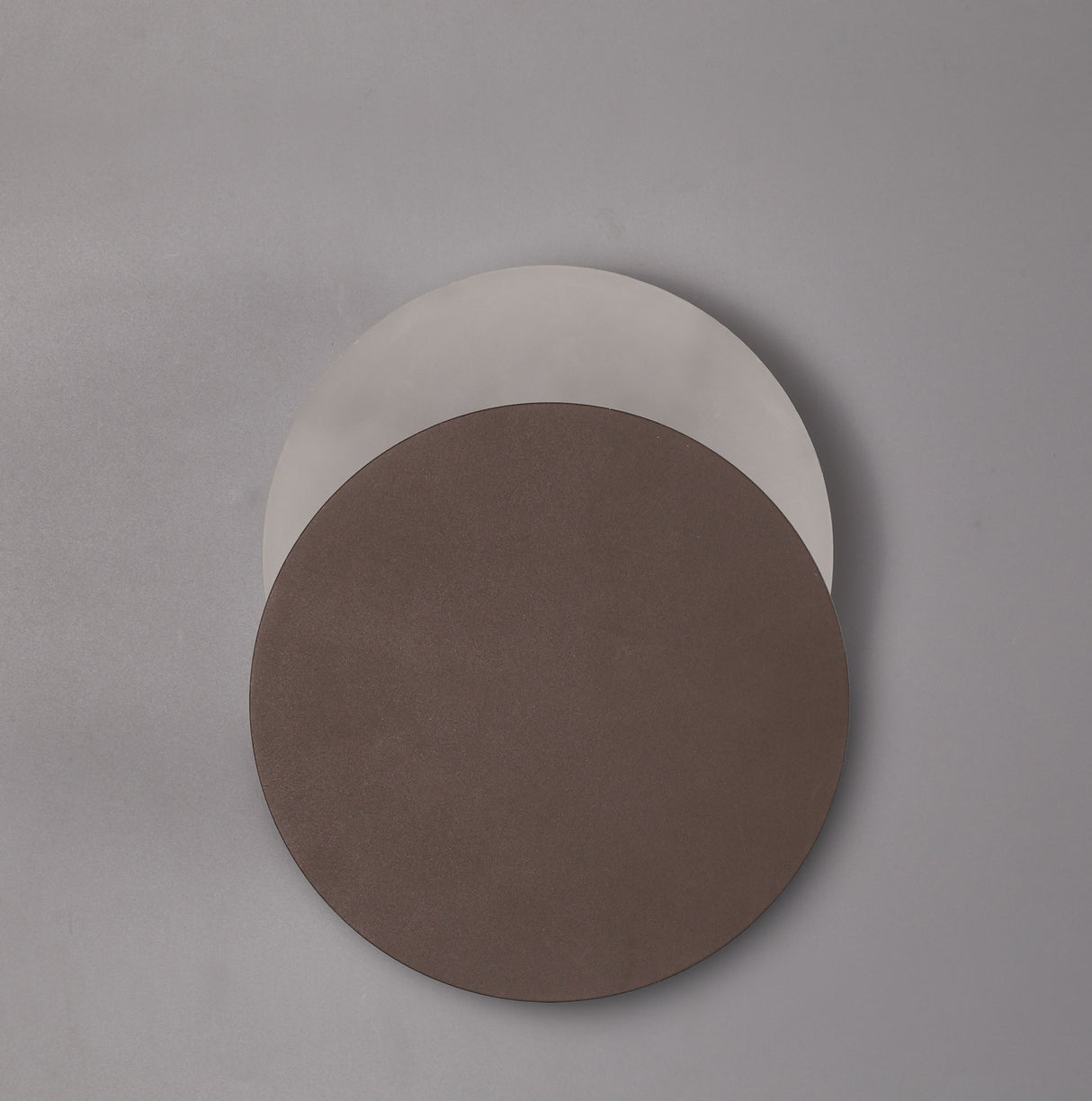 Proctor Magnetic Base Wall Lamp, 12W LED 3000K 498lm, 20/19cm Round Bottom Offset, Coffee/Acrylic Frosted Diffuser