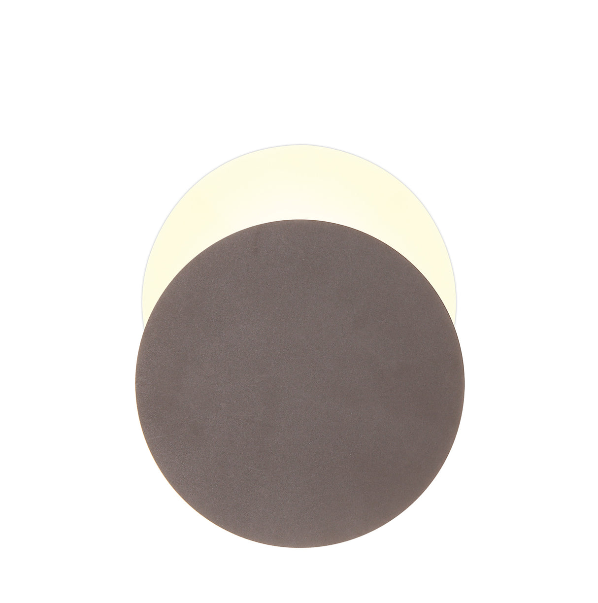Proctor Magnetic Base Wall Lamp, 12W LED 3000K 498lm, 20/19cm Round Bottom Offset, Coffee/Acrylic Frosted Diffuser