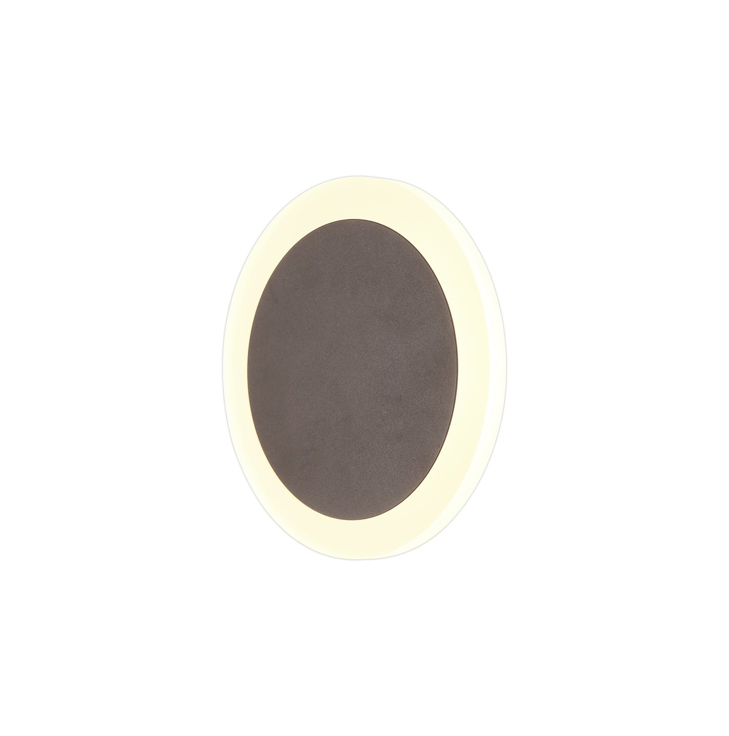Proctor Magnetic Base Wall Lamp, 12W LED 3000K 498lm, 15/19cm Round Centre, Coffee/Acrylic Frosted Diffuser