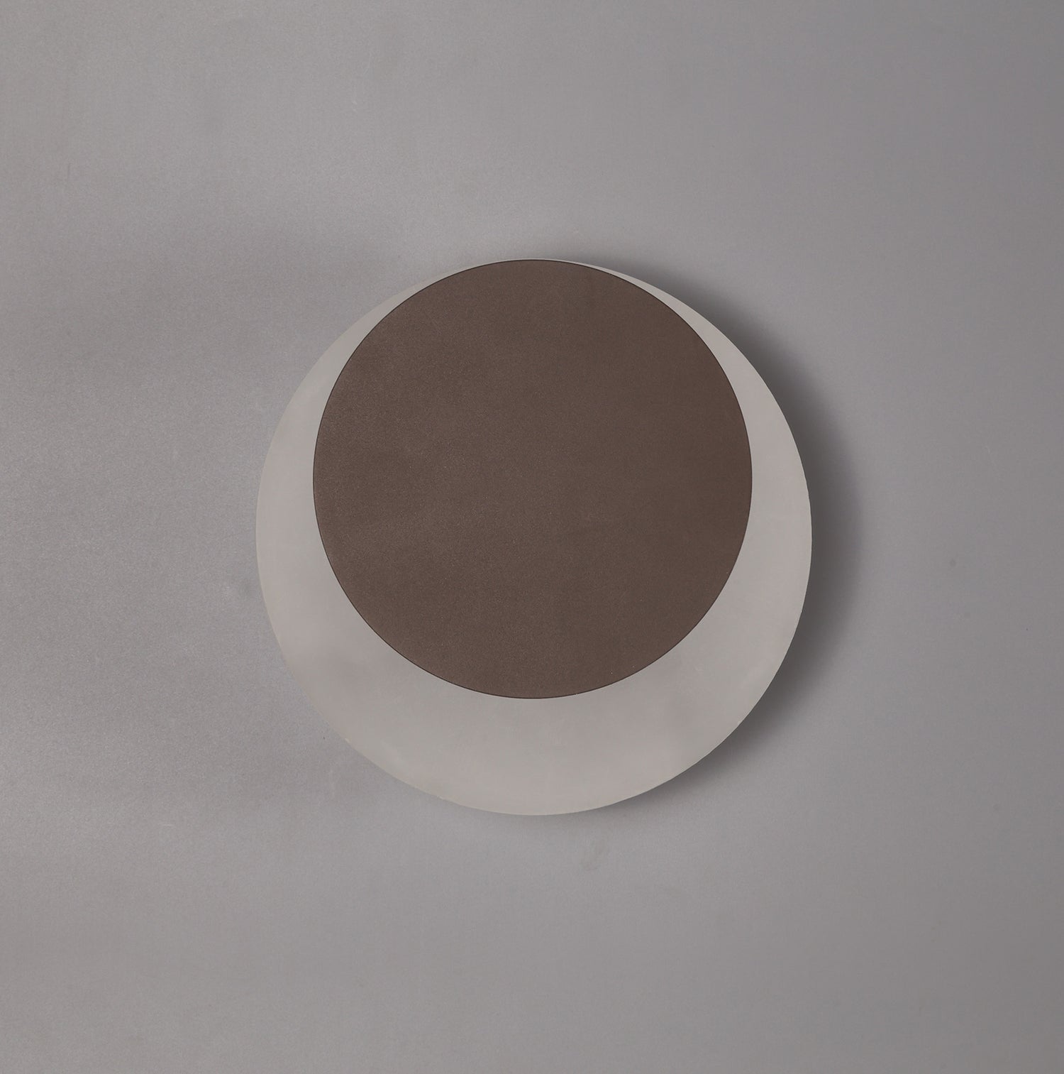 Proctor Magnetic Base Wall Lamp, 12W LED 3000K 498lm, 15/19cm Round Top Offset, Coffee/Acrylic Frosted Diffuser