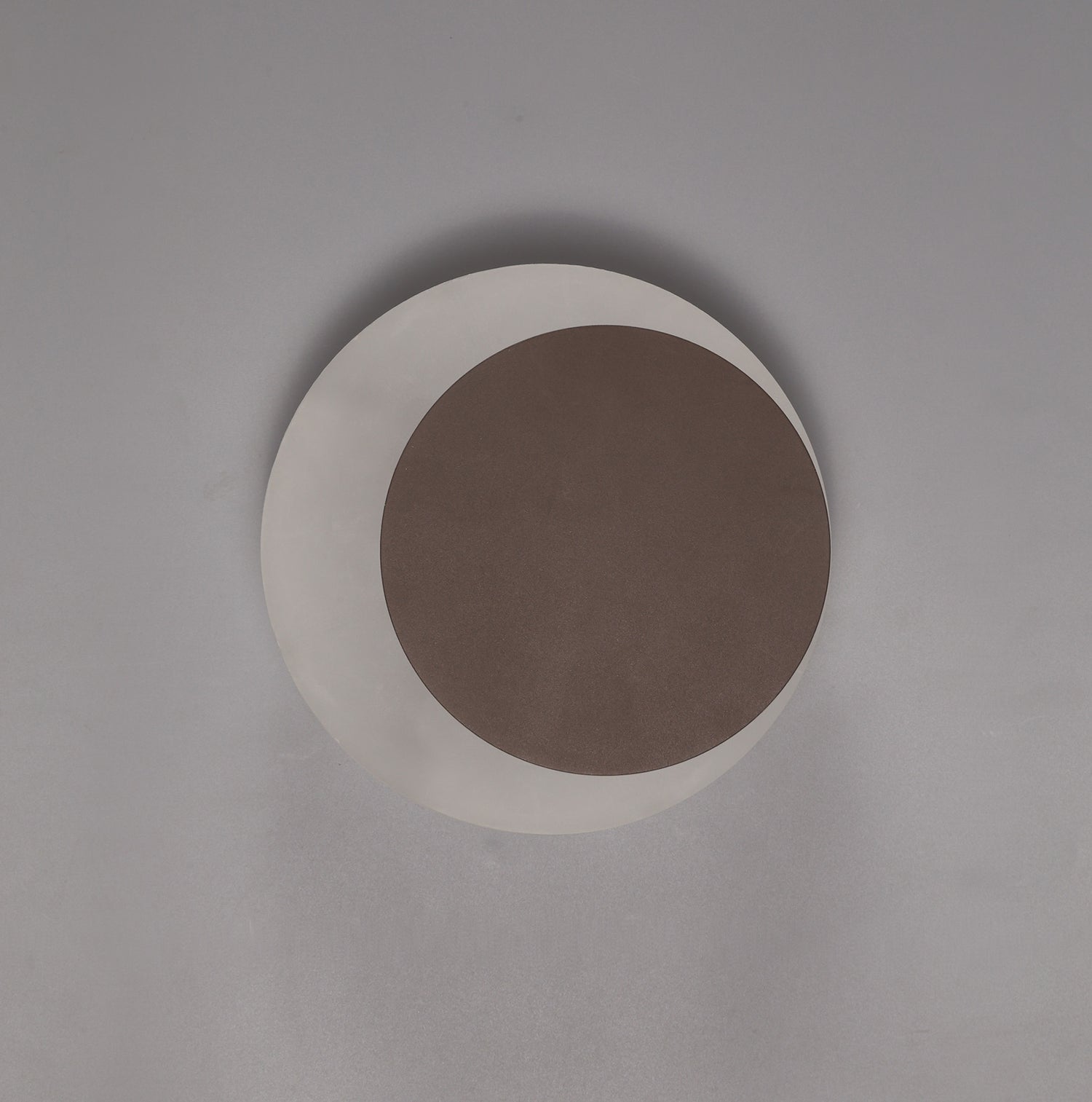 Proctor Magnetic Base Wall Lamp, 12W LED 3000K 498lm, 15/19cm Round Right Offset, Coffee/Acrylic Frosted Diffuser