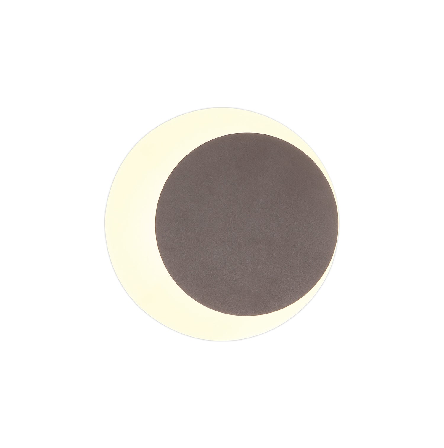 Proctor Magnetic Base Wall Lamp, 12W LED 3000K 498lm, 15/19cm Round Right Offset, Coffee/Acrylic Frosted Diffuser