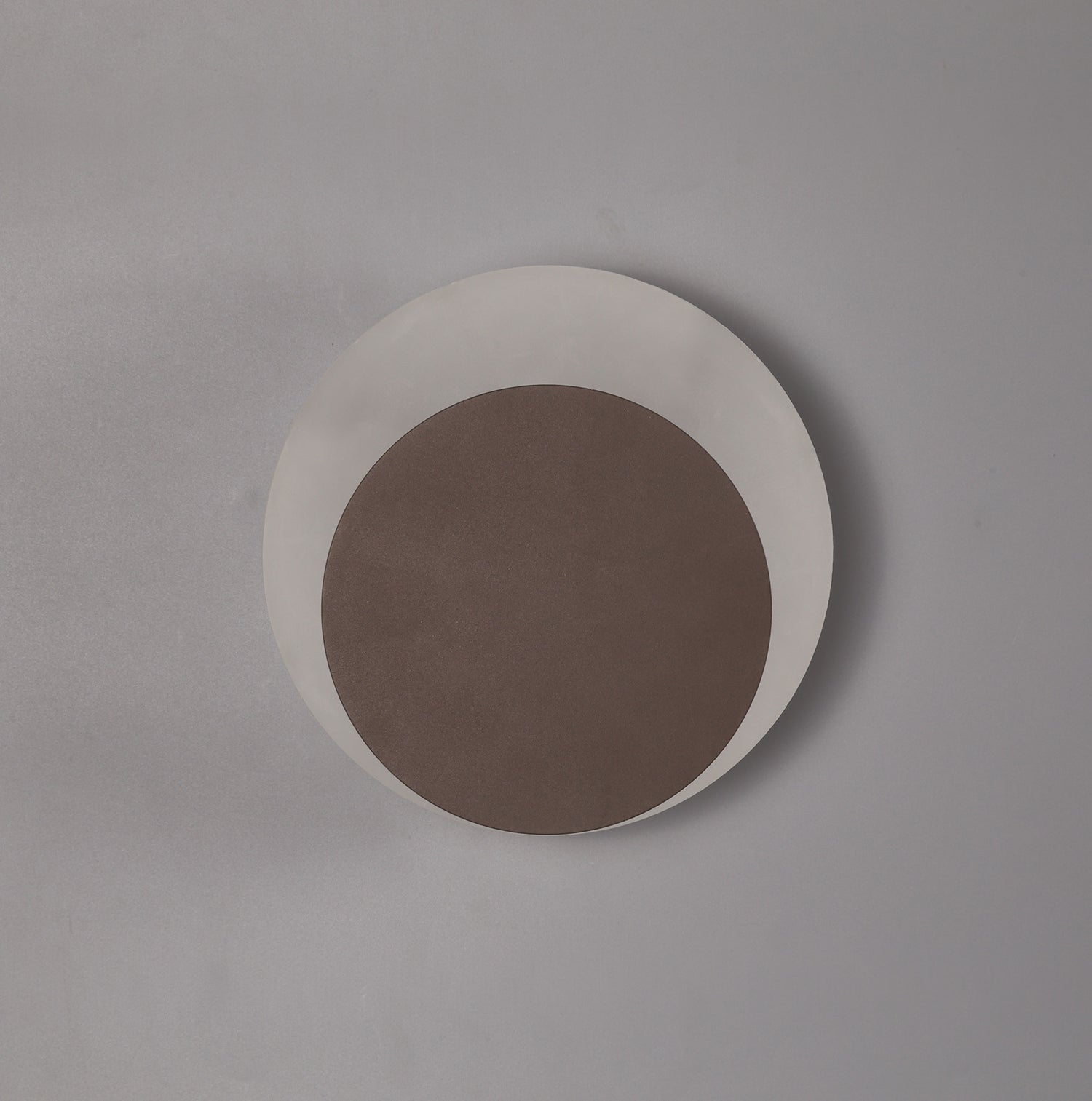 Proctor Magnetic Base Wall Lamp, 12W LED 3000K 498lm, 15/19cm Round Bottom Offset, Coffee/Acrylic Frosted Diffuser