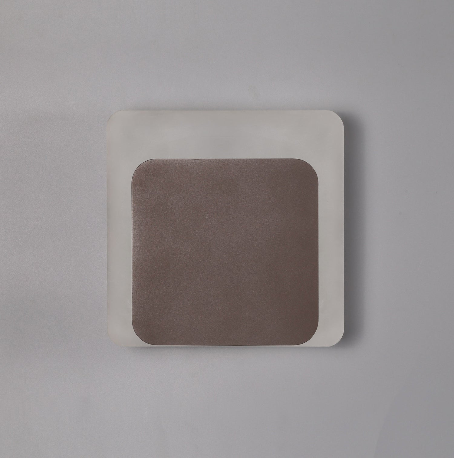 Proctor Magnetic Base Wall Lamp, 12W LED 3000K 498lm, 15/19cm Square Bottom Offset, Coffee/Acrylic Frosted Diffuser