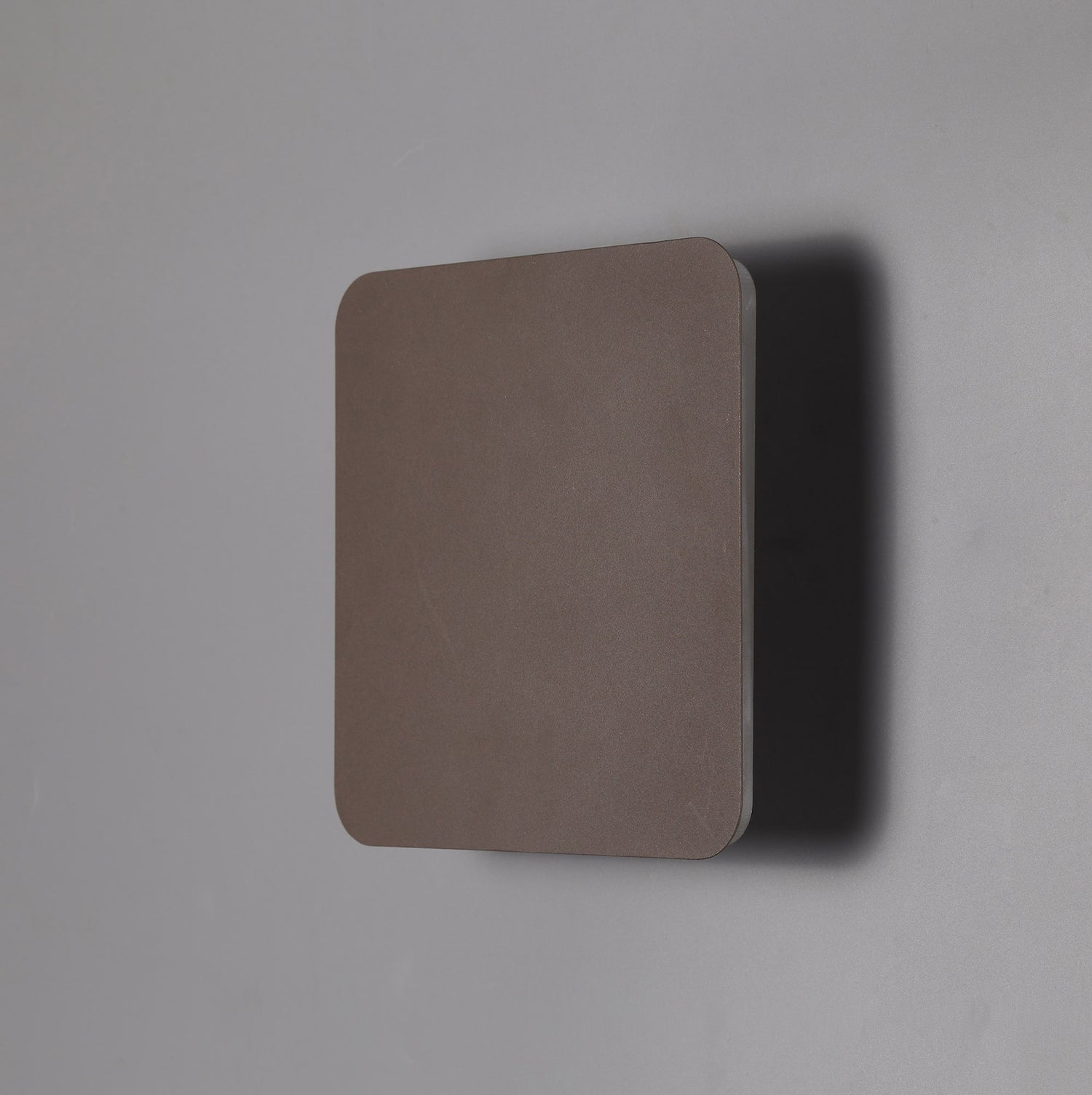 Proctor Magnetic Base Wall Lamp, 12W LED 3000K 498lm, 20/19cm Square Centre, Coffee/Acrylic Frosted Diffuser