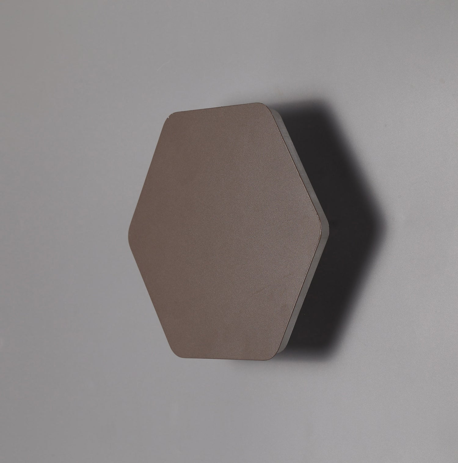 Proctor Magnetic Base Wall Lamp, 12W LED 3000K 498lm, 20/19cm Horizontal Hexagonal Centre, Coffee/Acrylic Frosted Diffuser