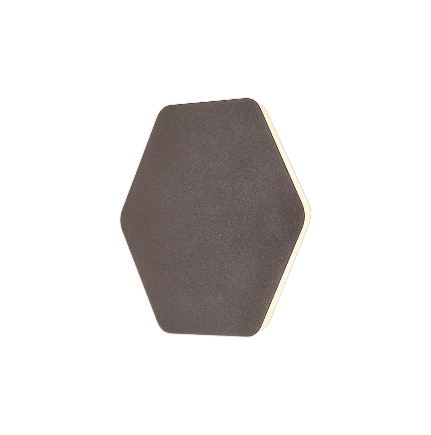 Proctor Magnetic Base Wall Lamp, 12W LED 3000K 498lm, 20/19cm Horizontal Hexagonal Centre, Coffee/Acrylic Frosted Diffuser