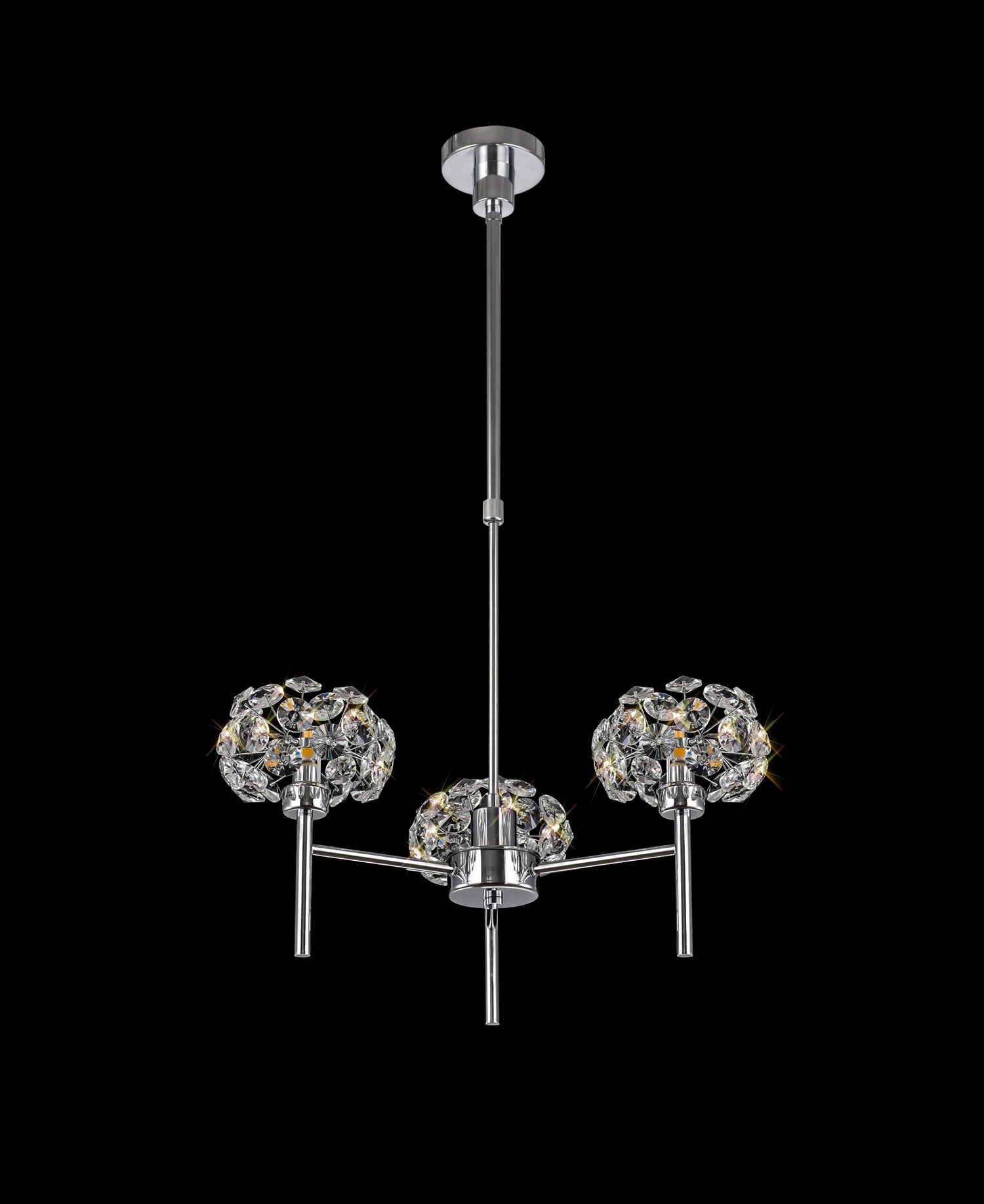 Byrne 3 Light G9 Telescopic Light With Polished Chrome And Crystal Shade
