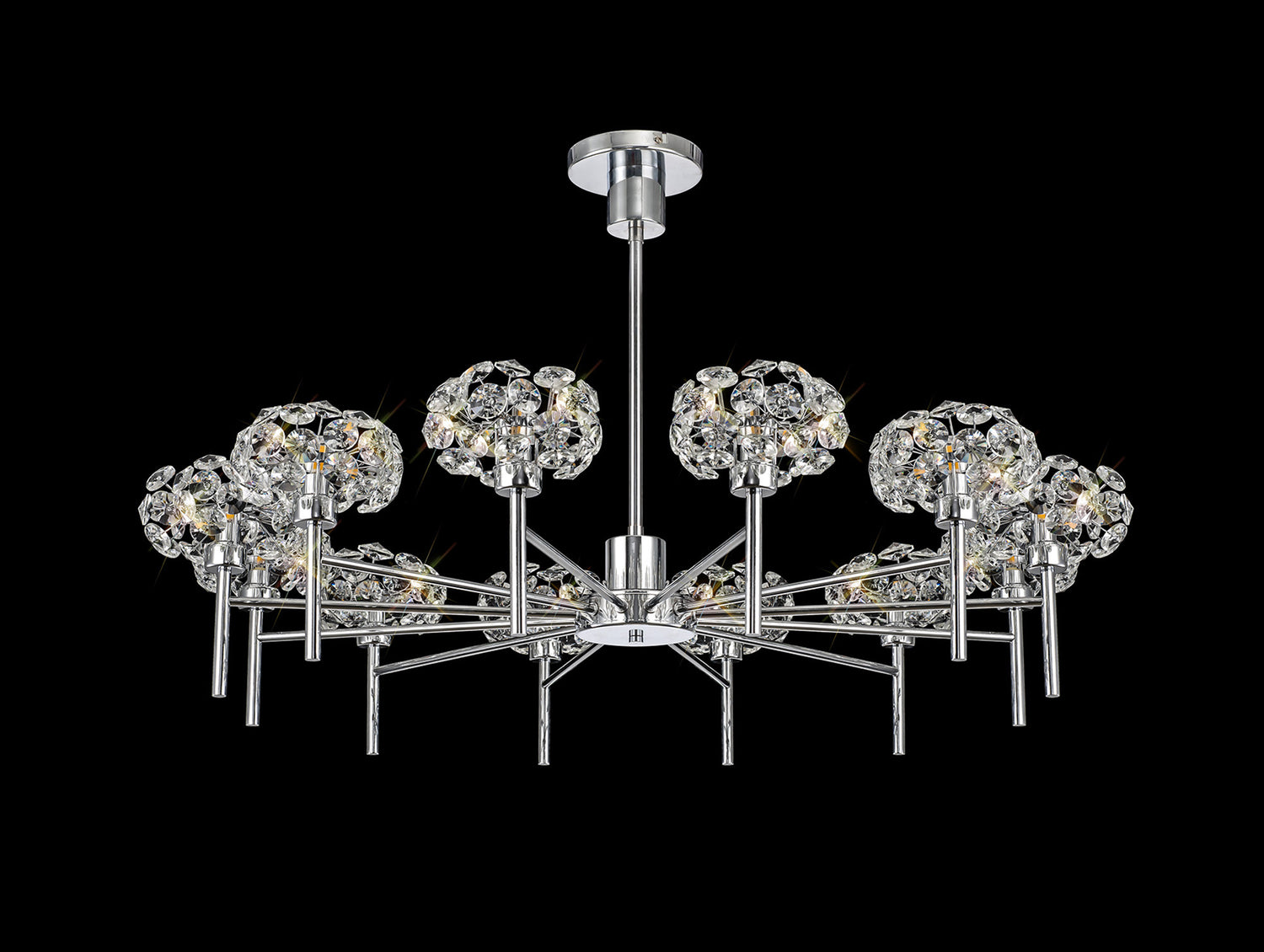 Byrne 12 Light G9 Telescopic Light With Polished Chrome And Crystal Shade