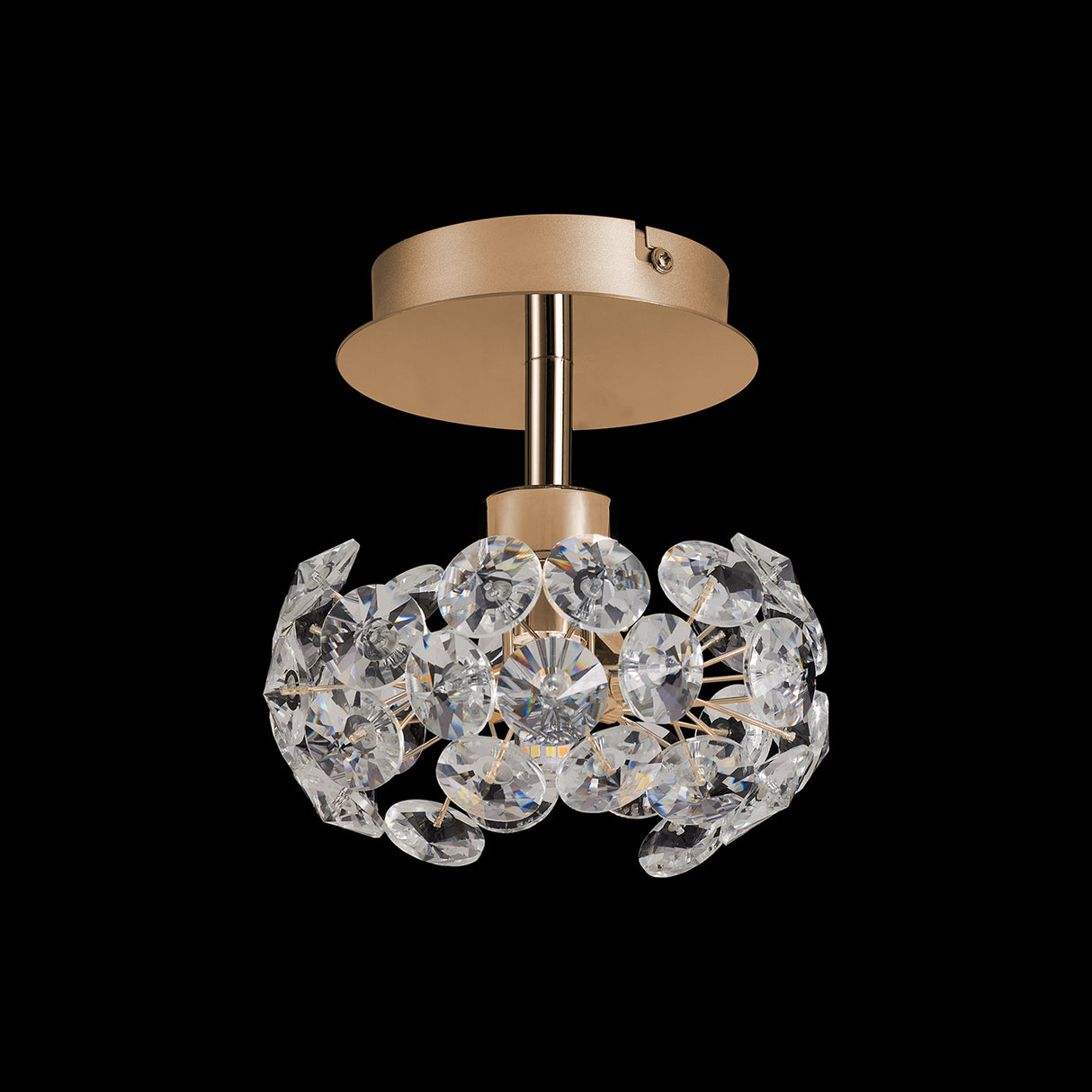 Byrne 1 Light G9 Surface Light With French Gold And Crystal Shade