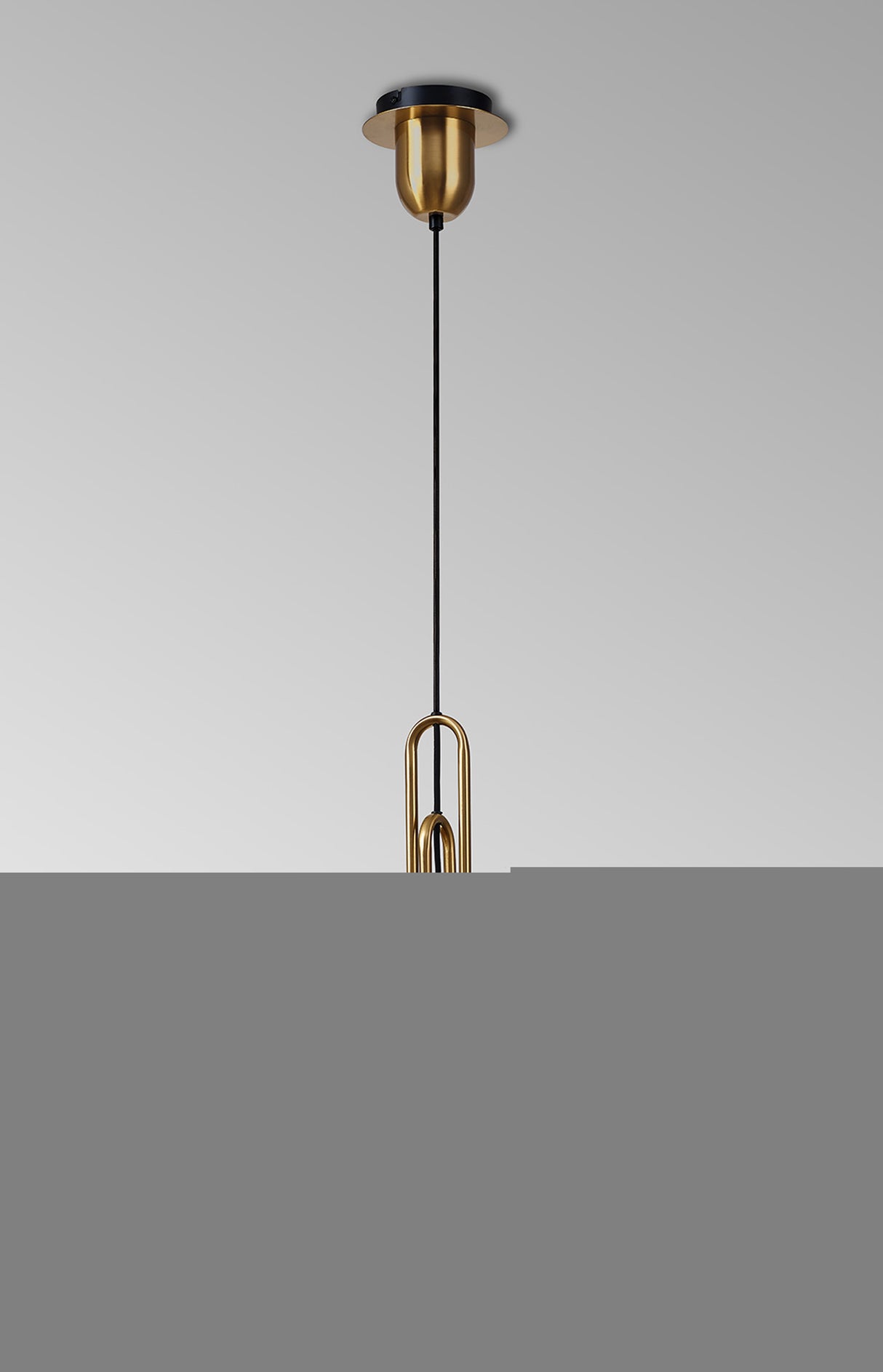Allardyce 1 Light E27 Pendant With 30cm Pumpkin Ribbed Glass, Brass Gold / Green / Matt Black