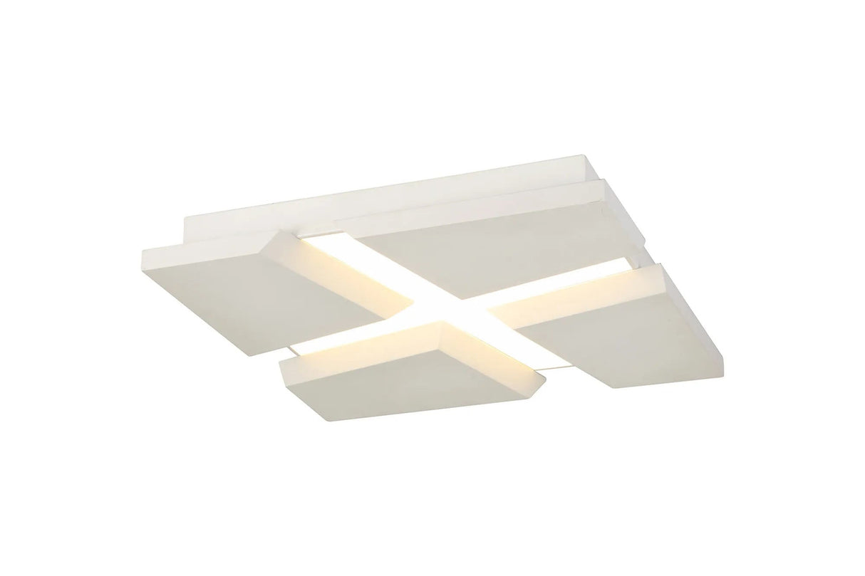 Holden Flush Square Square Ceiling, 50W LED, 3000K, Sand White