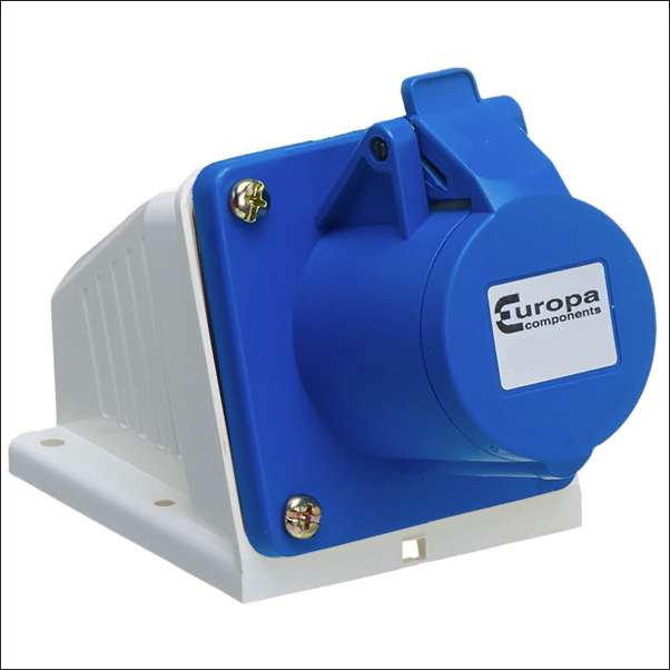 Europa 230V 16A 2-Pole + E Industrial Surface Socket IP44 - ISS163P