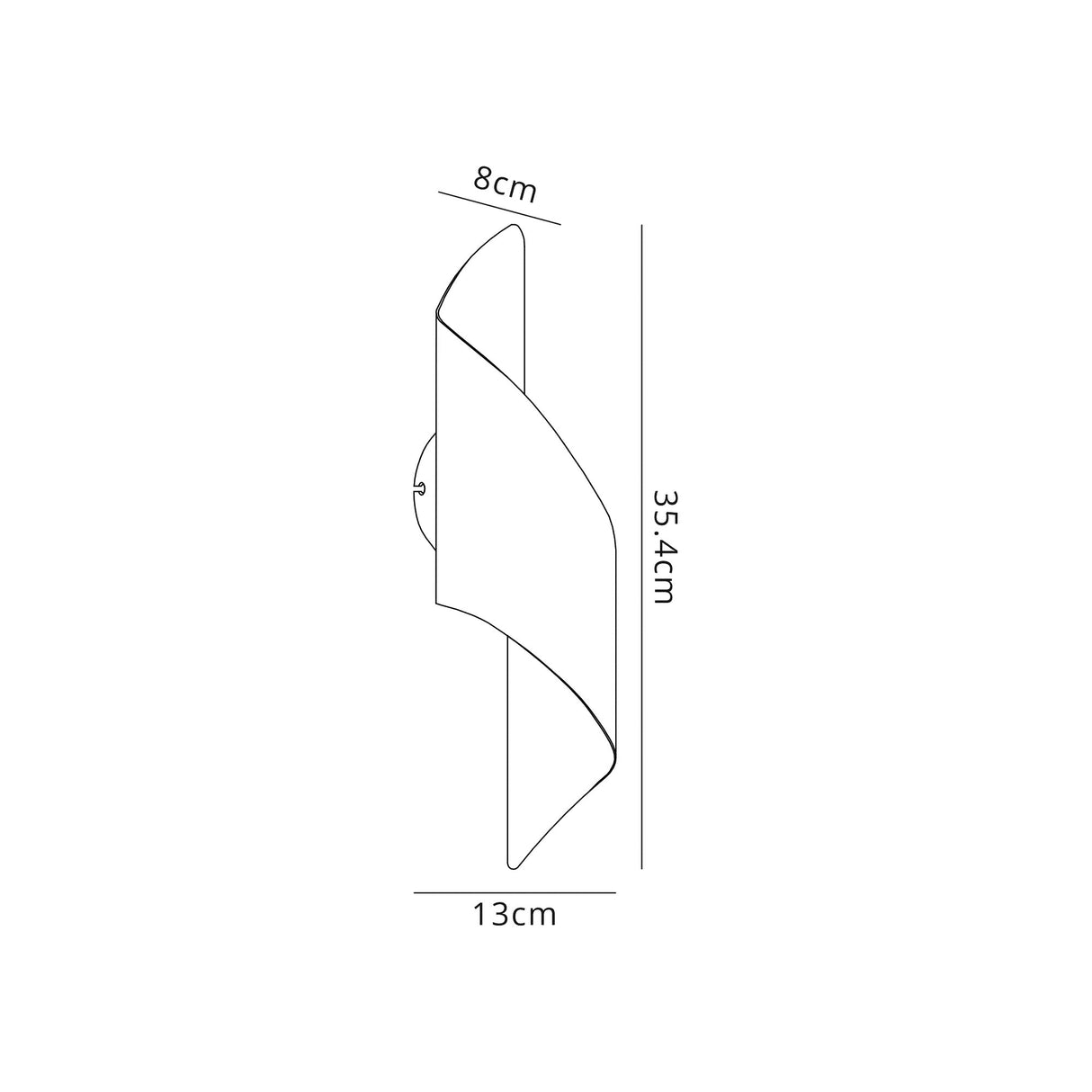 Kachosa Wall Lamp Small, 1 x 8W LED, 3000K, 640lm, Silver/Polished Chrome, 3yrs Warranty