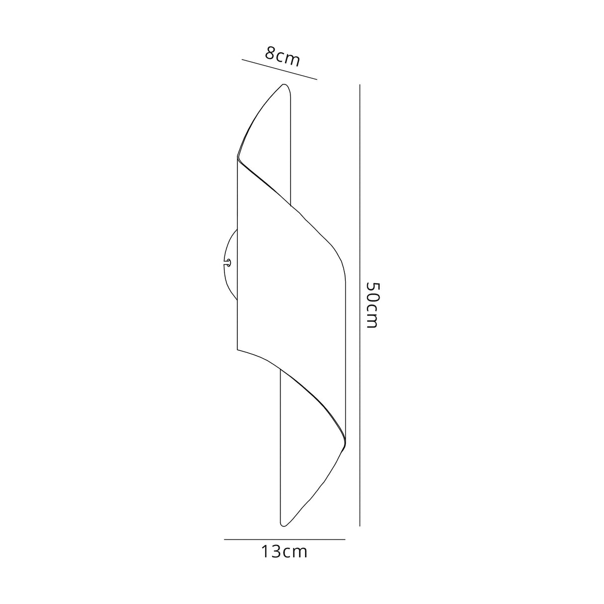 Kachosa Wall Lamp Large, 1 x 8W LED, 3000K, 640lm, White/Polished Chrome, 3yrs Warranty