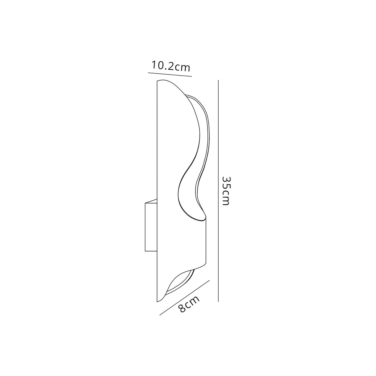 Train Wall Lamp, 1 x 8W LED, 3000K, 640lm, White/Silver Leaf, 3yrs Warranty