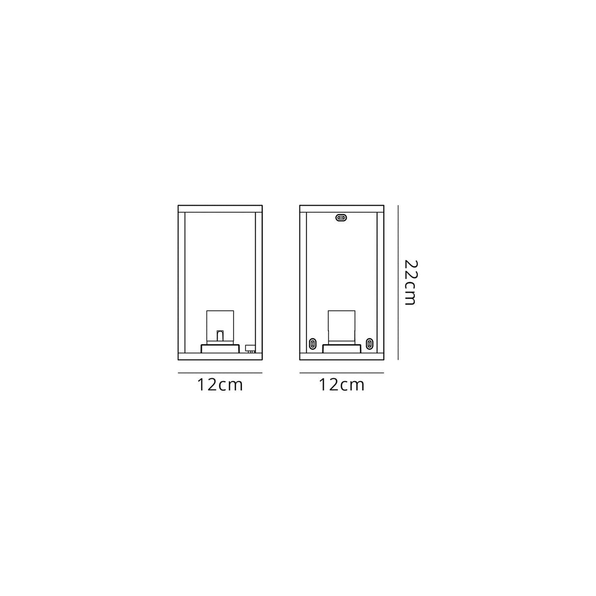 Pickering Flush Wall Lamp, 1 x E27, IP54, Graphite Black, 2yrs Warranty