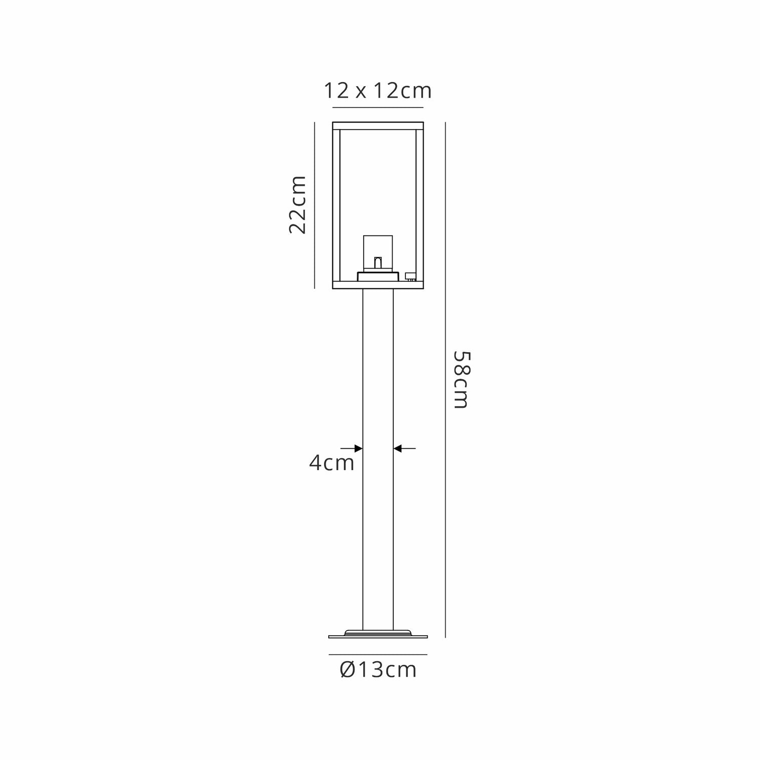 Pickering Short Post, 1 x E27, IP54, Graphite Black, 2yrs Warranty