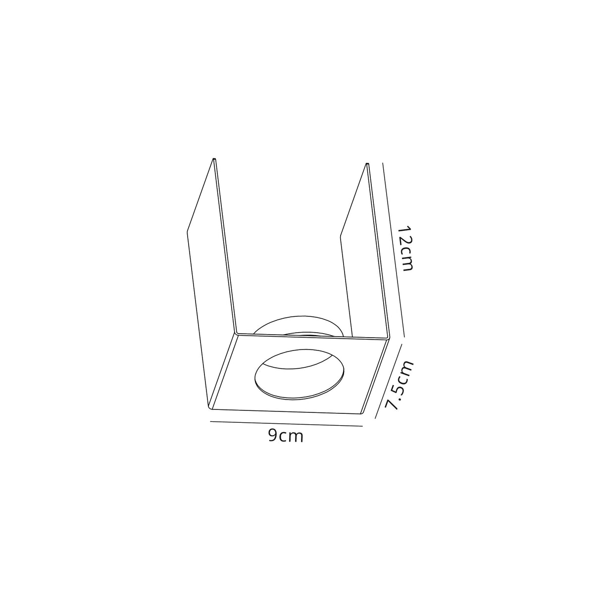 Holloway Non-Electric Cover Suitable For 1 Light HH7139, Matt Black