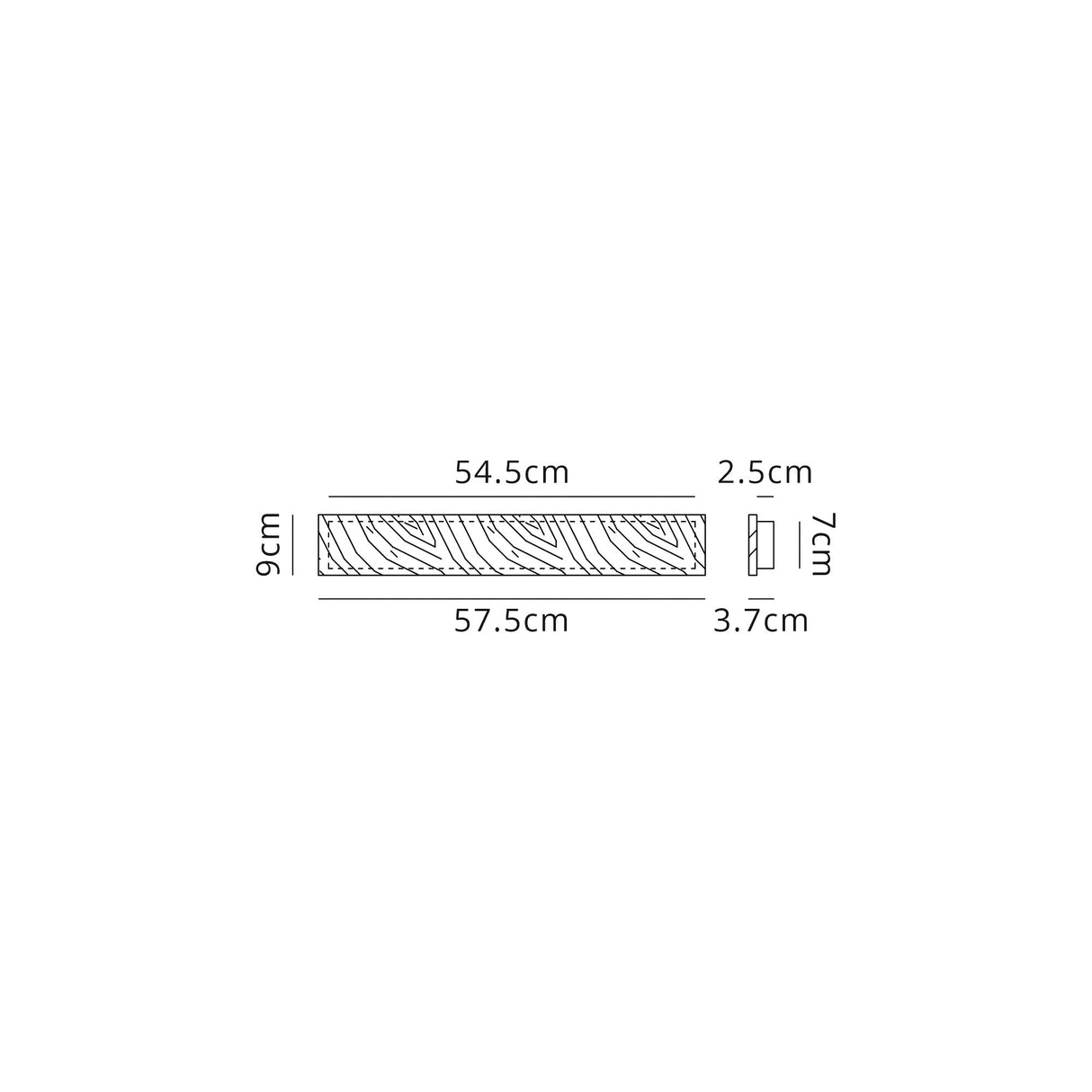 Atkinson Wall Lamp, 2 x 10W LED, 3000K, 968lm, Oak / Sand White, 3yrs Warranty