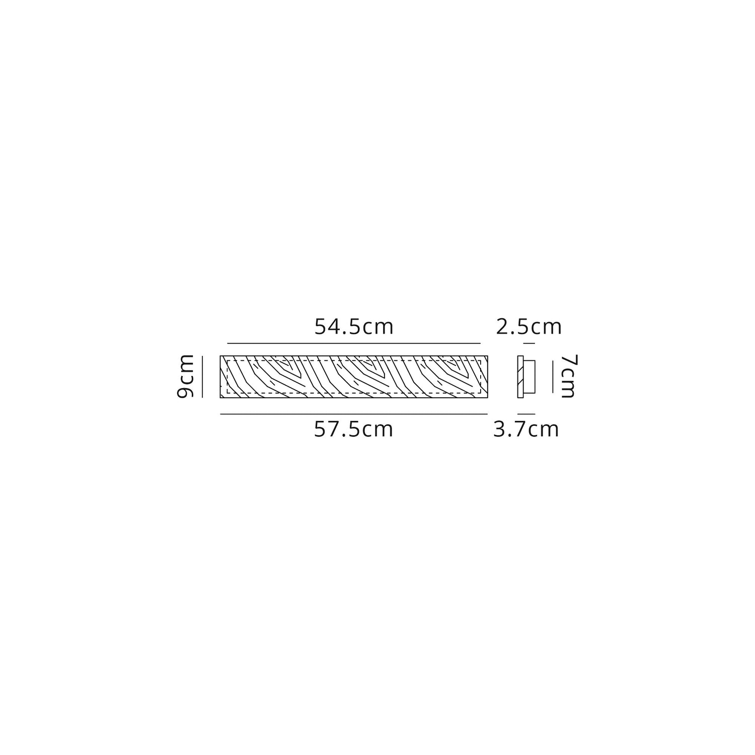 Atkinson Wall Lamp, 2 x 10W LED, 3000K, 968lm, Oak / Sand White, 3yrs Warranty