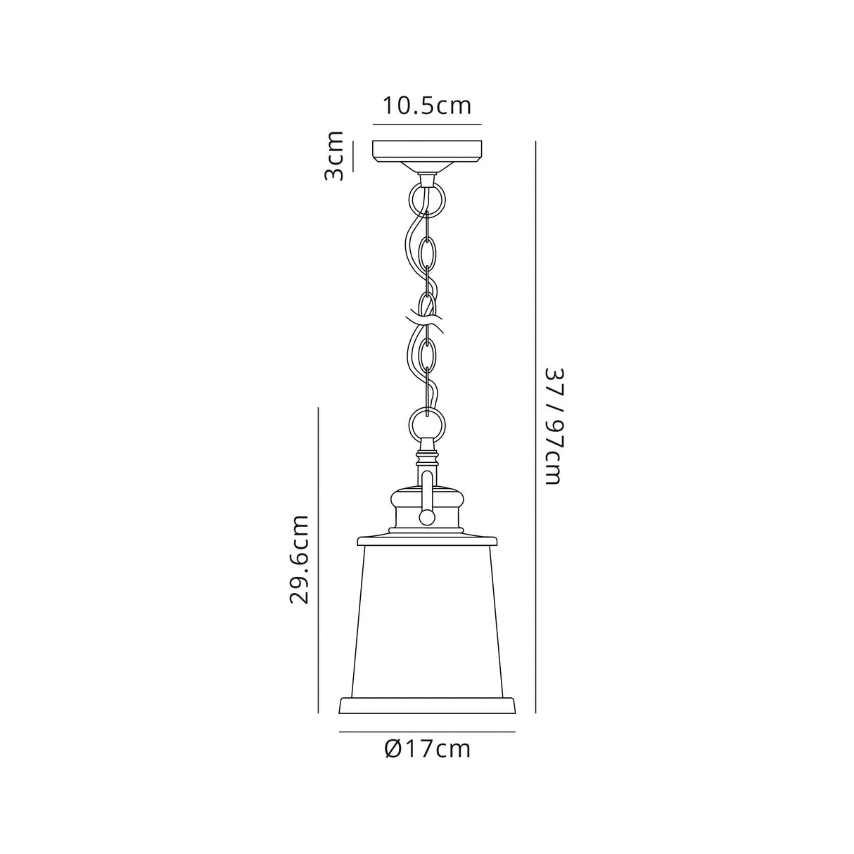 Cooke Pendant, 1 x E27, Black/Gold With Seeded Clear Glass, IP54, 2yrs Warranty