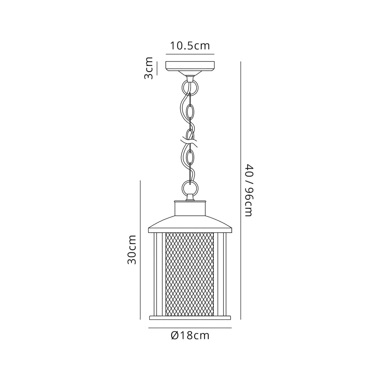 Basey Pendant, 1 x E27, Antique Bronze/Clear Glass, IP54, 2yrs Warranty