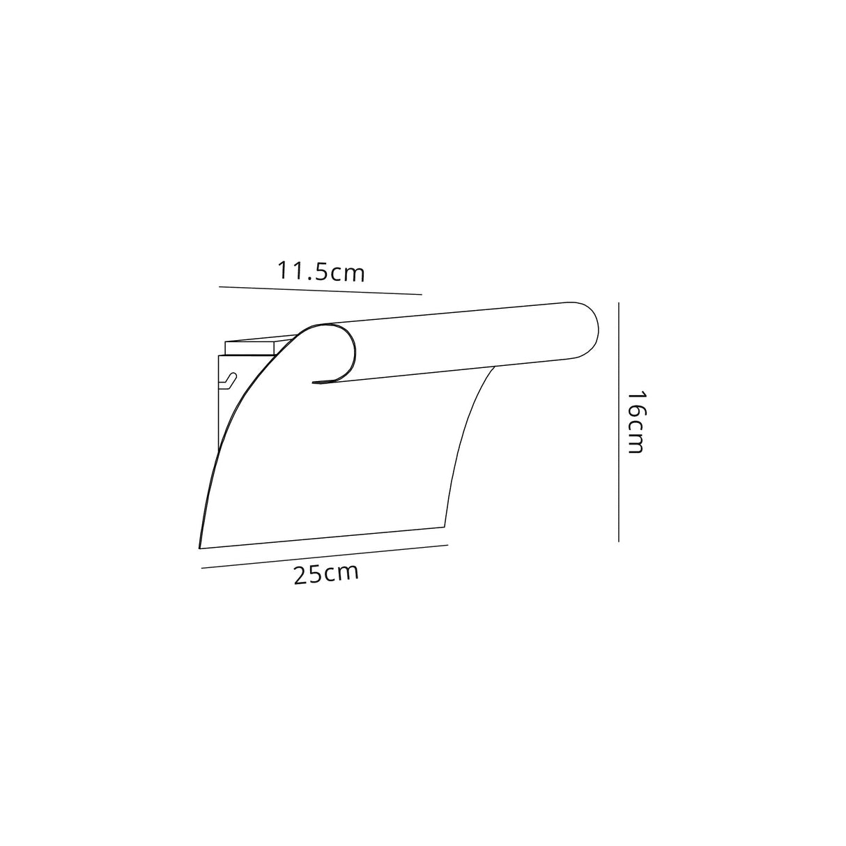 Gilbert Wall Lamp, 1 x 12W LED, 3000K, 840lm, Sand Anthracite/Polished Chrome, 3yrs Warranty