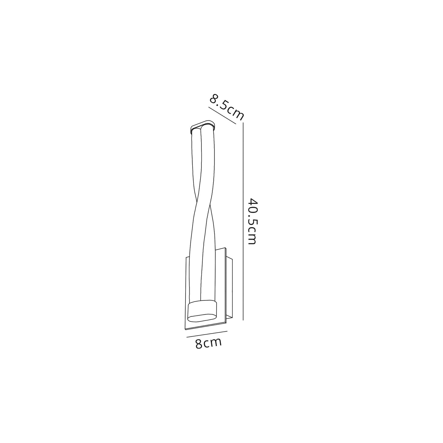 Wilding Wall Lamp Small, 2 x 5W LED, 3000K, 700lm, IP44, Polished Chrome, 3yrs Warranty