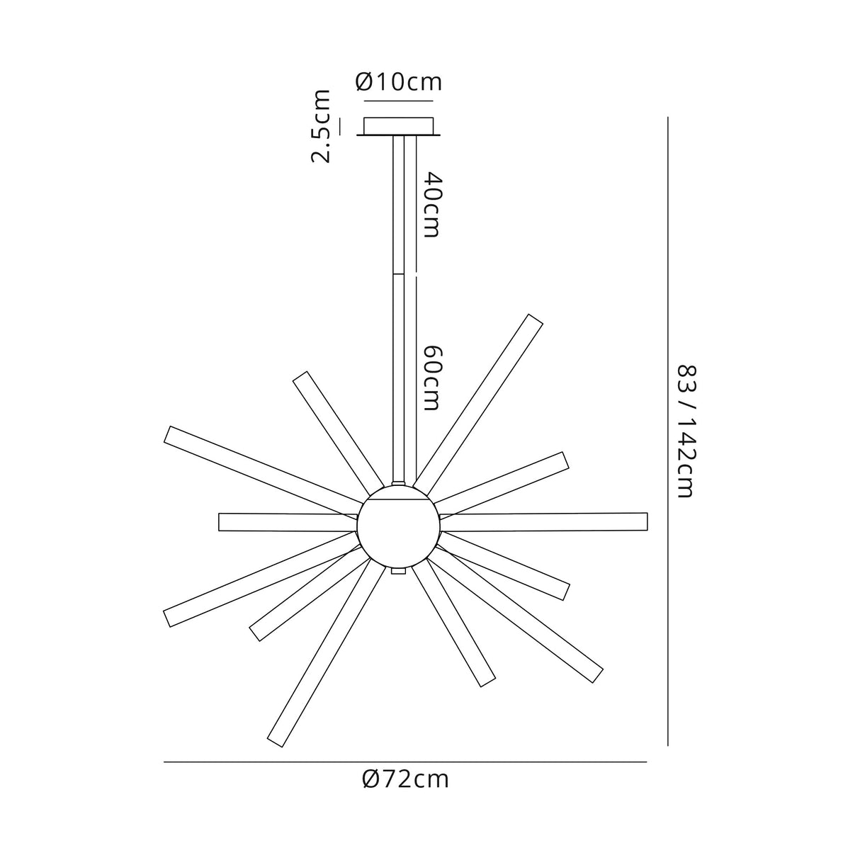 Hamilton Pendant 16 Light G9, Clear & Chrome/Polished Chrome