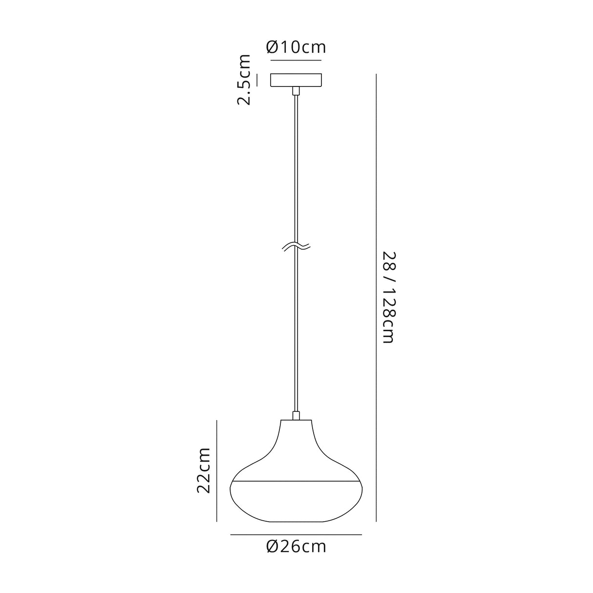 Herd Single Vase Pendant 1 Light E27, Black/Amber Glass