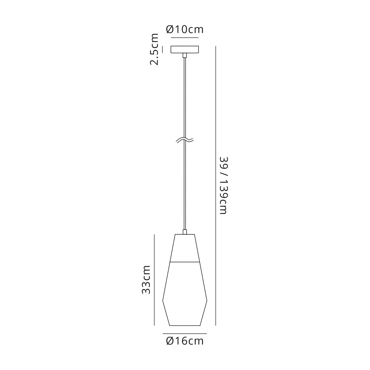Herd Single Cone Pendant 1 Light E27, Black/Amber Glass