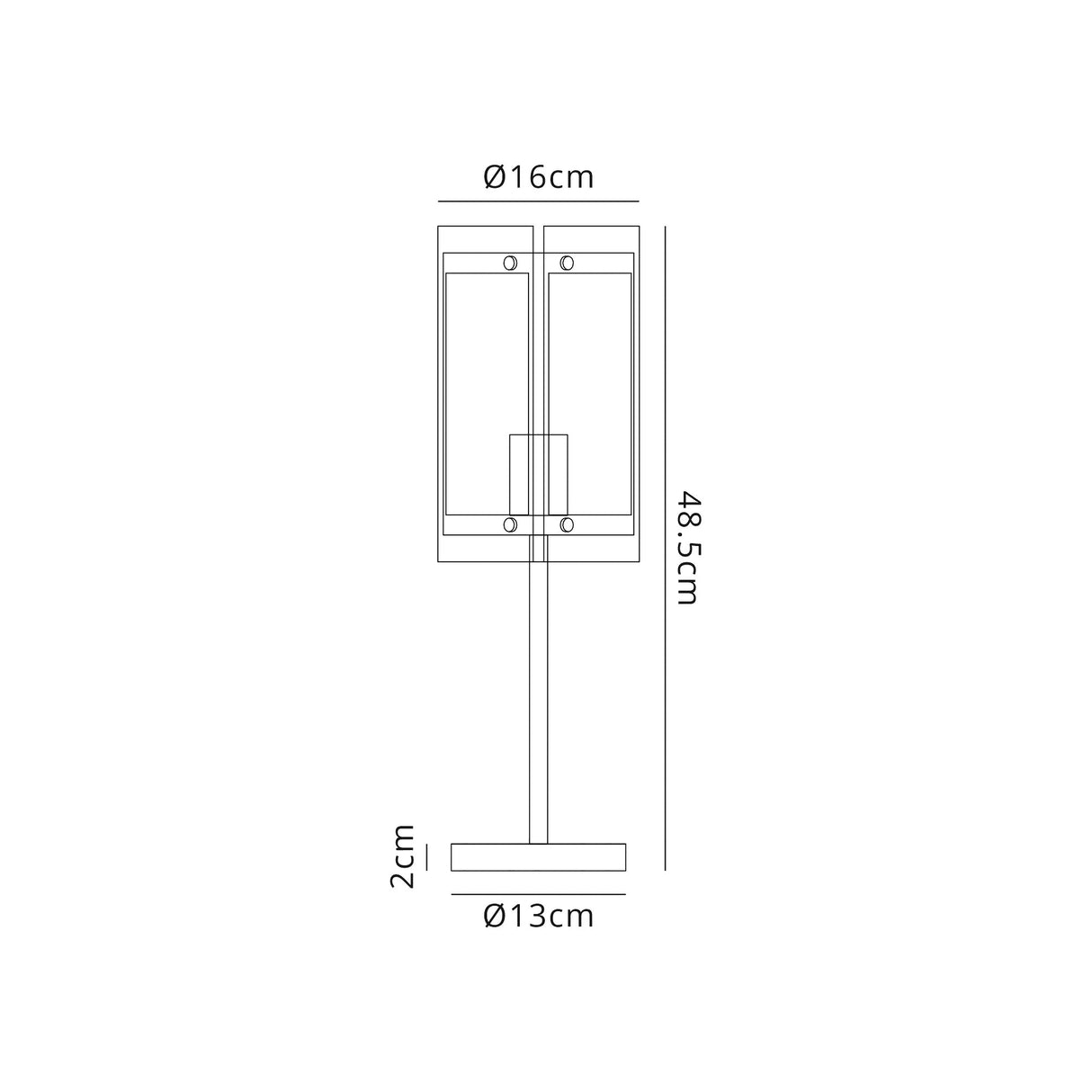Stuckey Table Lamp, 1 Light E27, Polished Chrome