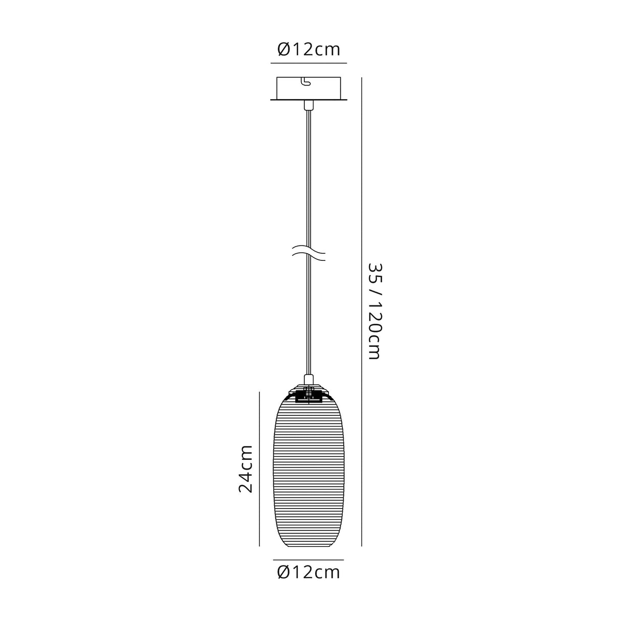 Brady Pendant, 1 x 6W LED, 4000K, 540lm, Smoked/Black, 3yrs Warranty