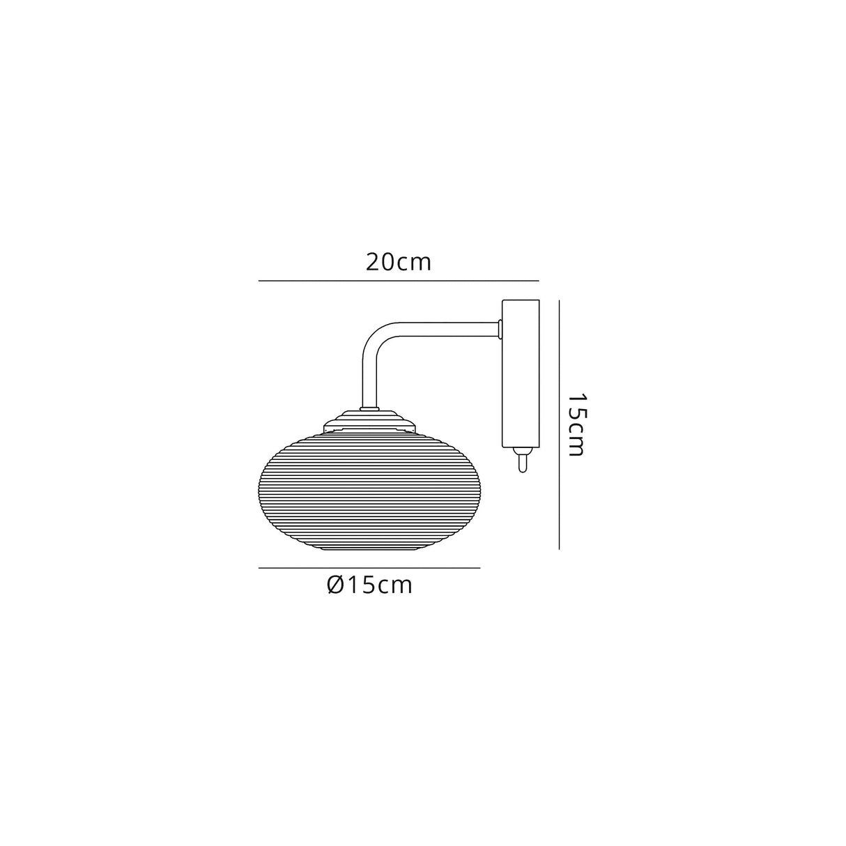 Stronach Wall Lamp Switched, 1 x 8W LED, 4000K, Champagne/Polished Chrome, 3yrs Warranty