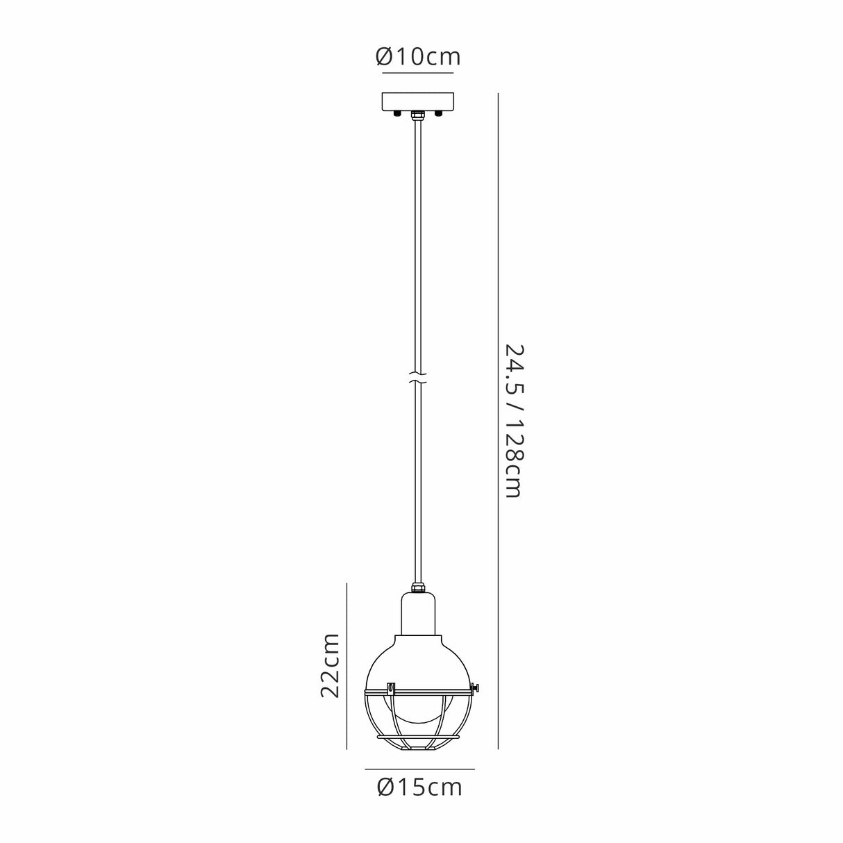 Rose Pendant, 1 Light E27, IP65, Sand Black/Antique Brass, 2yrs Warranty