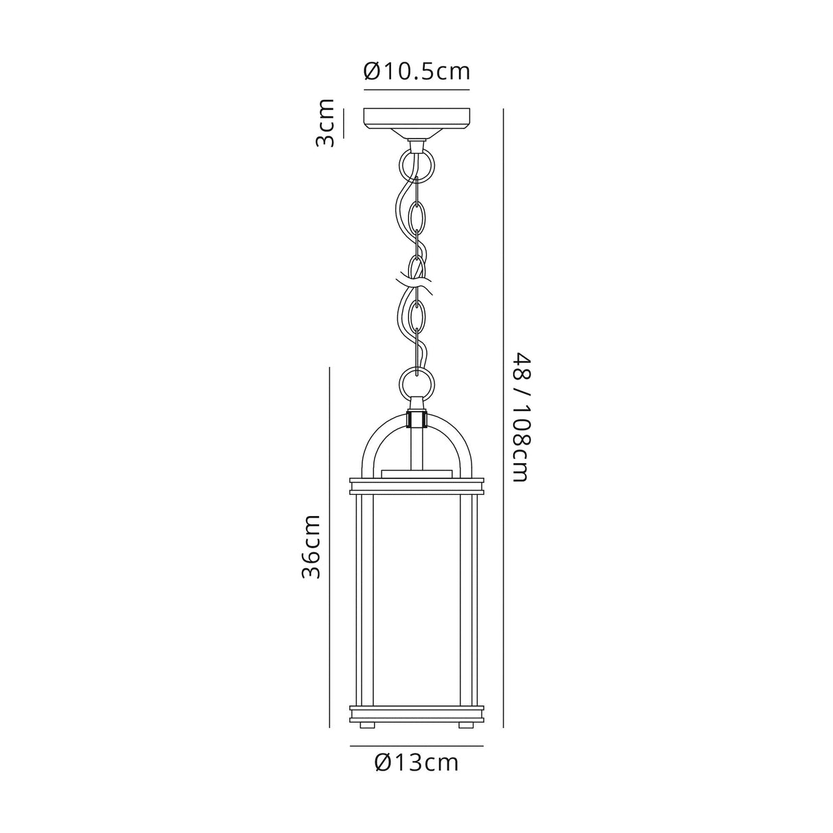 Hawke Pendant, 1 x E27, Black & Gold/Clear Glass, IP54, 2yrs Warranty