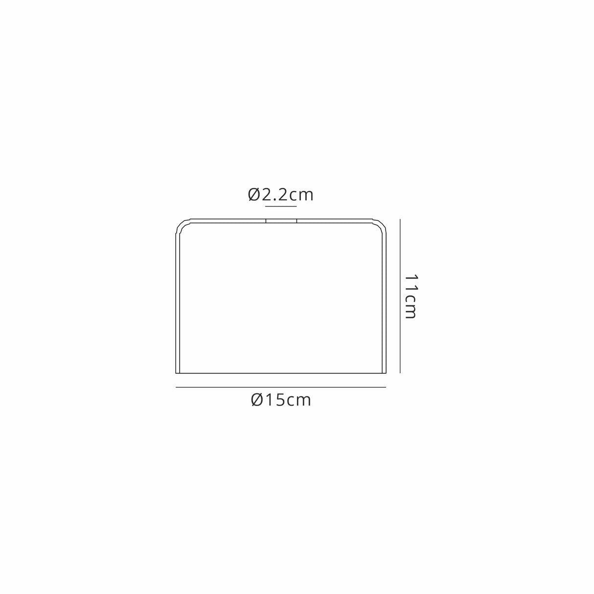 Lathen 150x110mm Short Cylinder (A) Chrome Glass Shade