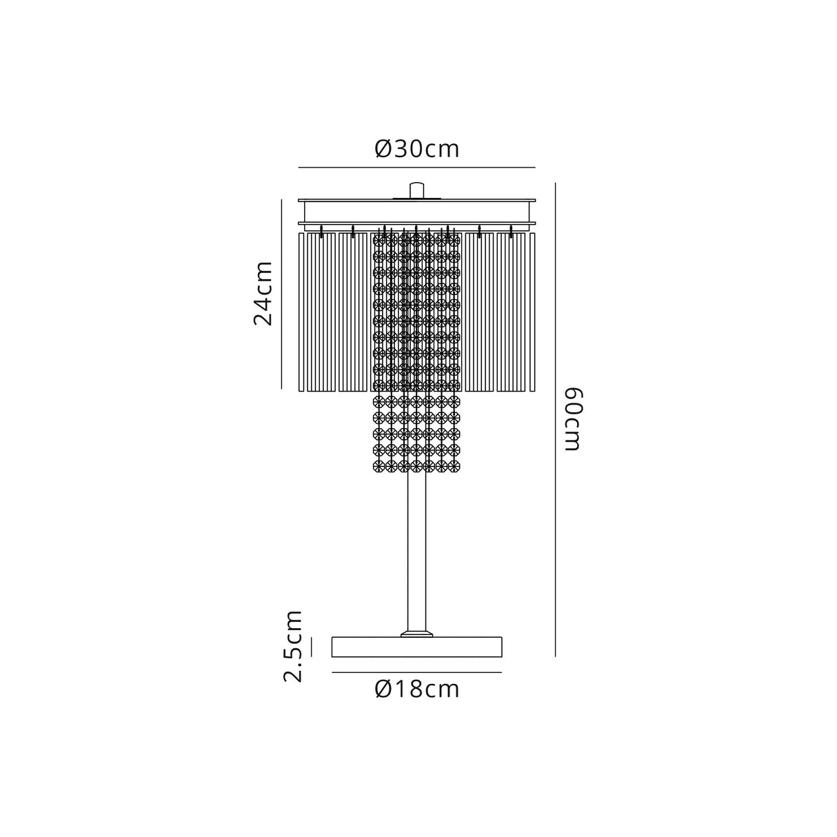 Coleman Table Lamp, 6 Light E14, Brown Oxide