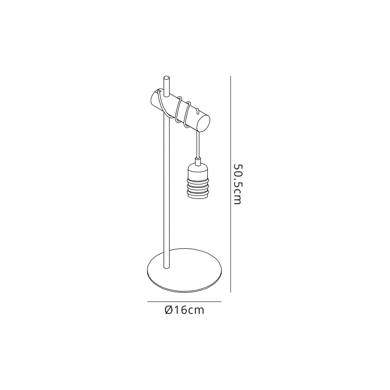 Tiler Table Lamp, 1 x E27, Medium Oak/Antique Brass