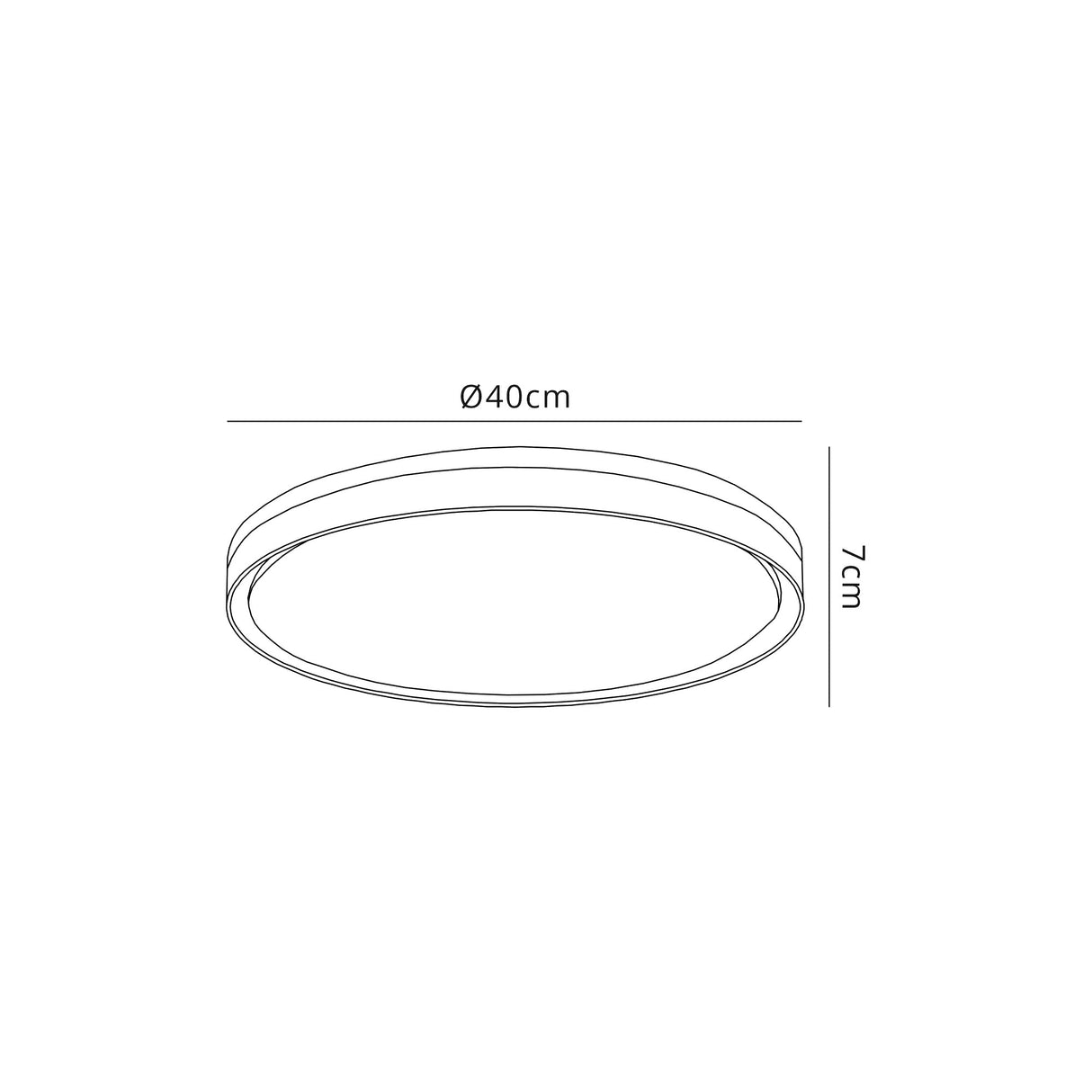 Lee Ceiling 39cm, 1 x 24W LED, 3 Step-Dimmable, 3000K, 1000lm, IP44, Silver/White Acrylic, 3yrs Warranty