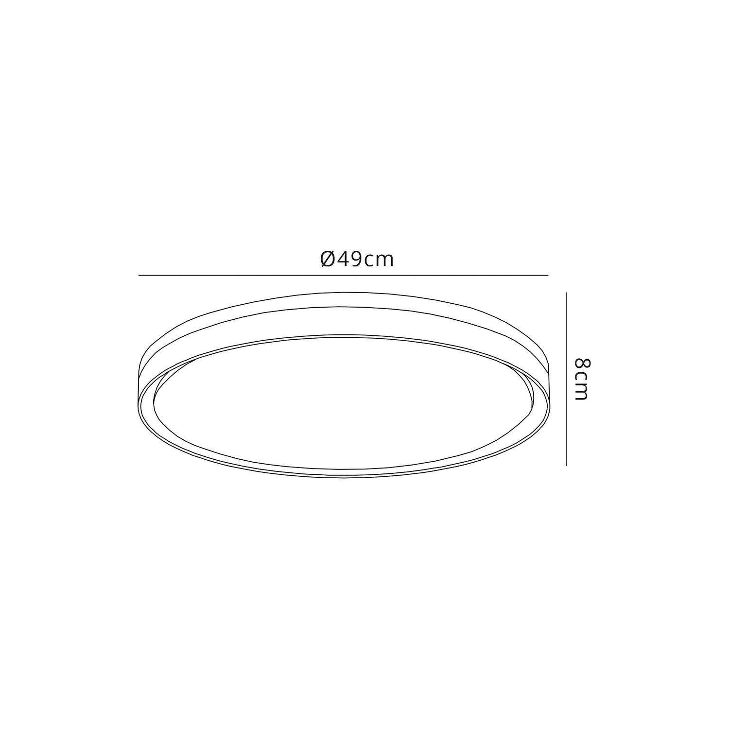 Lee Ceiling 48cm, 1 x 36W LED 3 Step-Dimmable, 3000K, 1575lm, IP44, Silver/White Acrylic, 3yrs Warranty