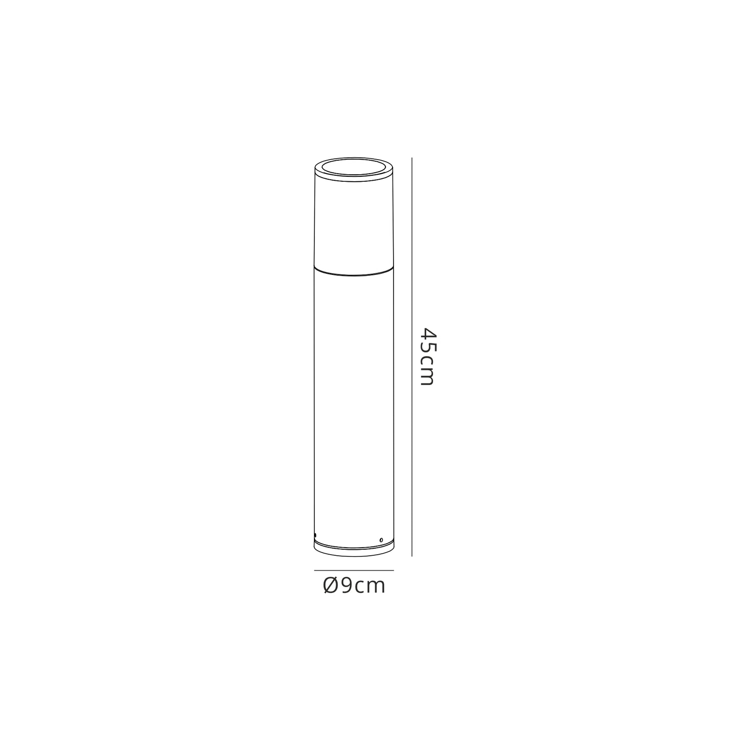 Pascoe 45cm Post Lamp 1 x E27, IP54, Anthracite/Smoked, 2yrs Warranty