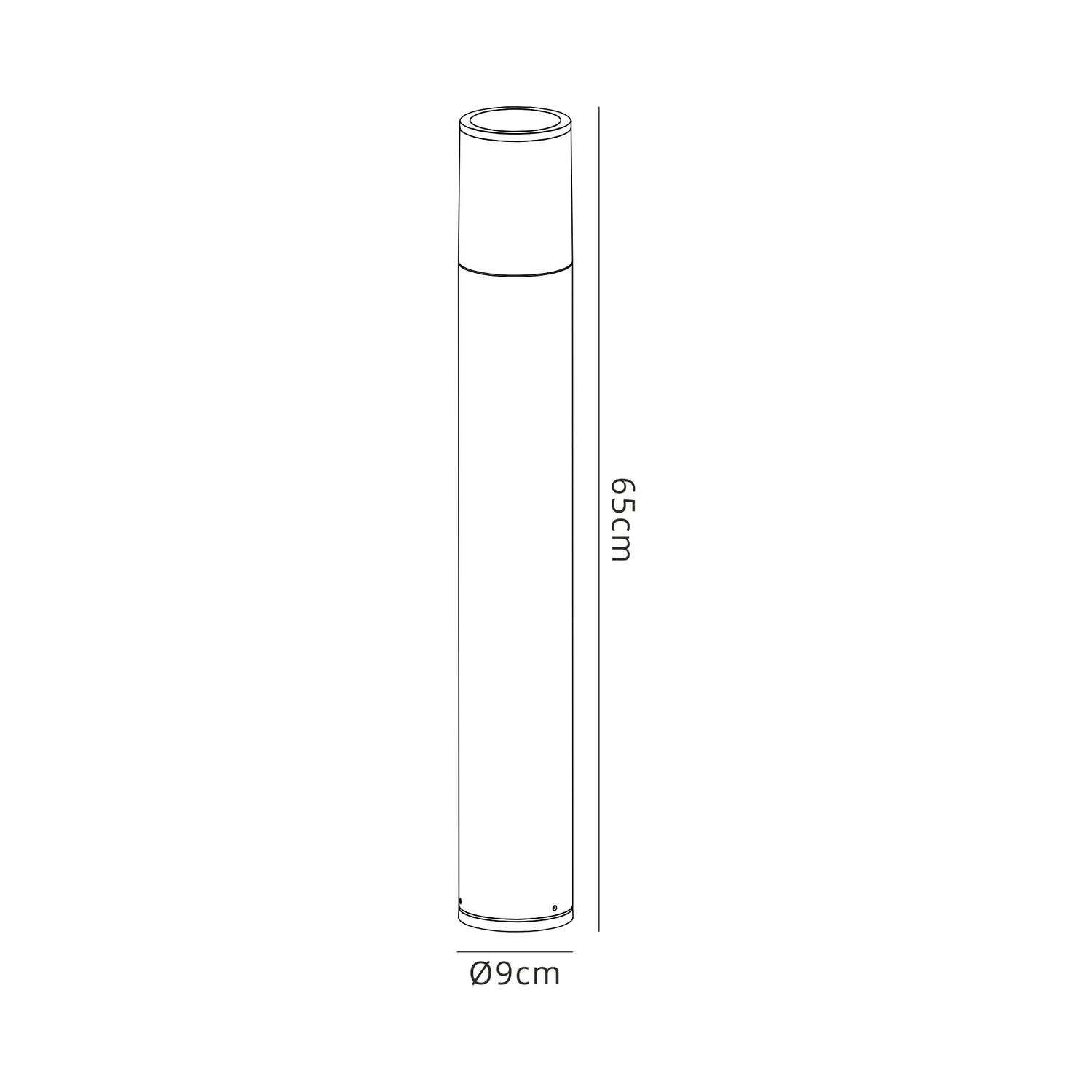 Pascoe 65cm Post Lamp 1 x E27, IP54, Anthracite/Smoked, 2yrs Warranty