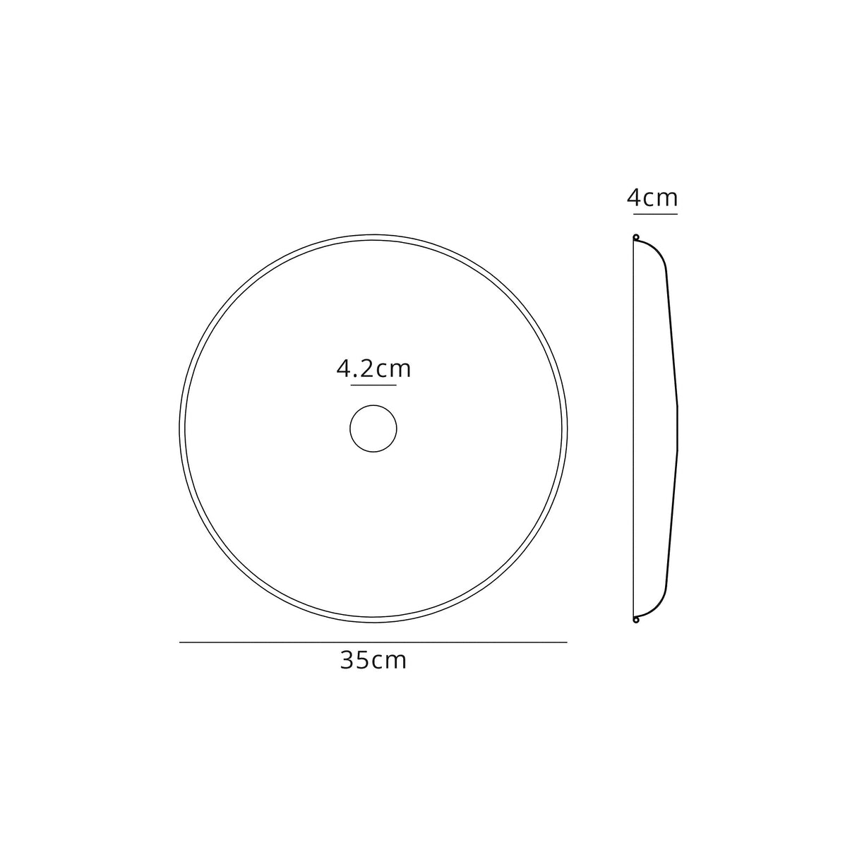 Robson Round Flat Metal 35cm Lampshade, Chrome