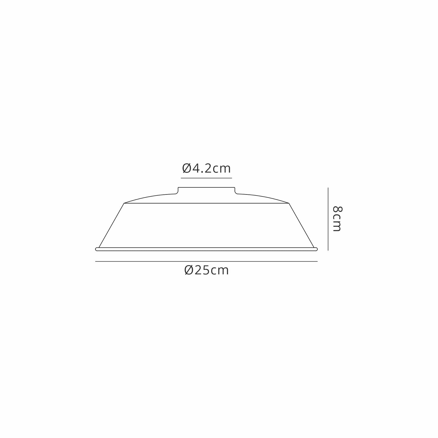 Robson Round 25cm Lampshade With Angled Sides, Brushed Nickel