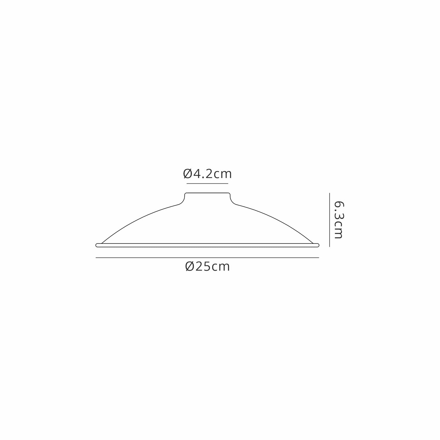 Robson Shallow Round 25cm Lampshade, White