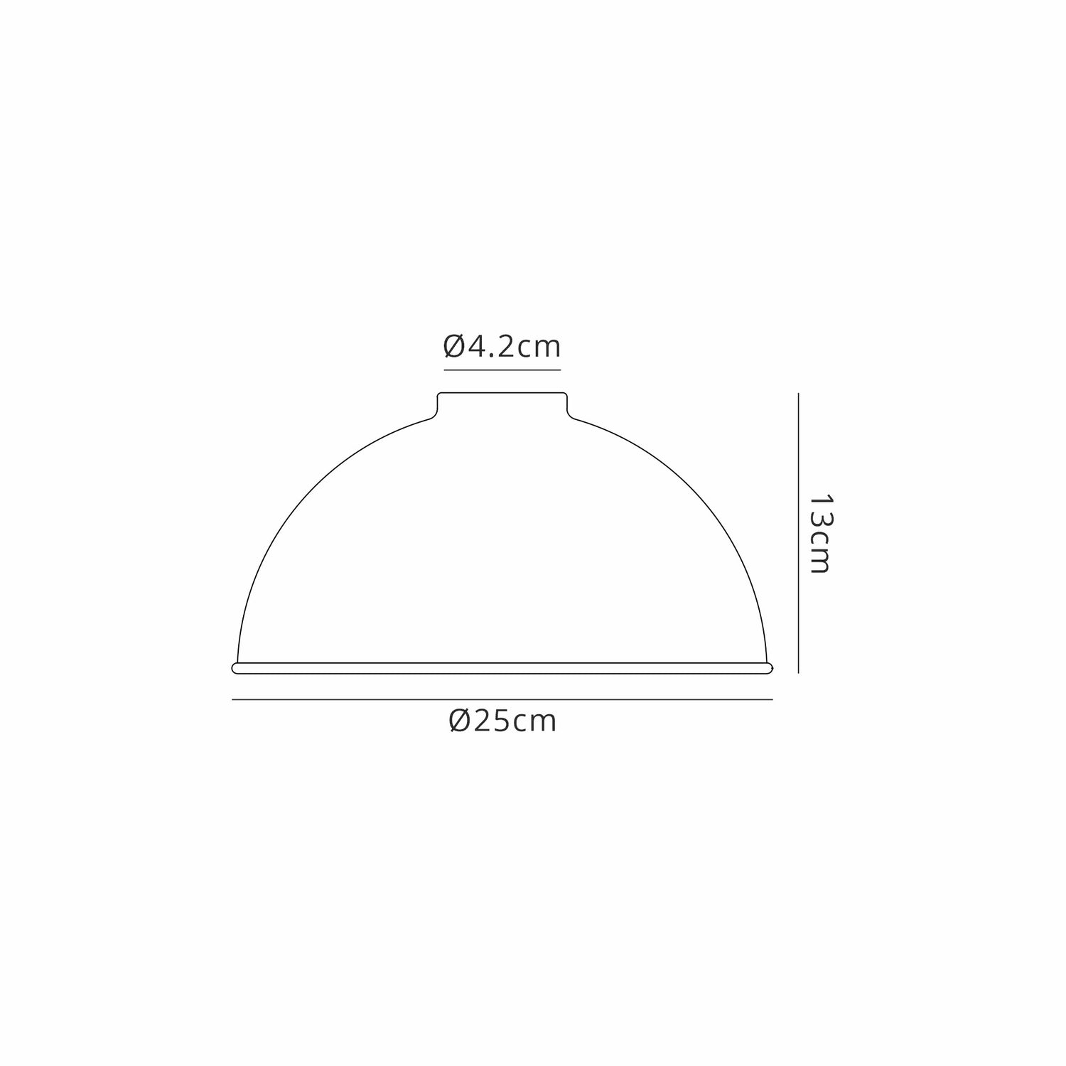 Robson Dome 25cm Lampshade, Black Chrome