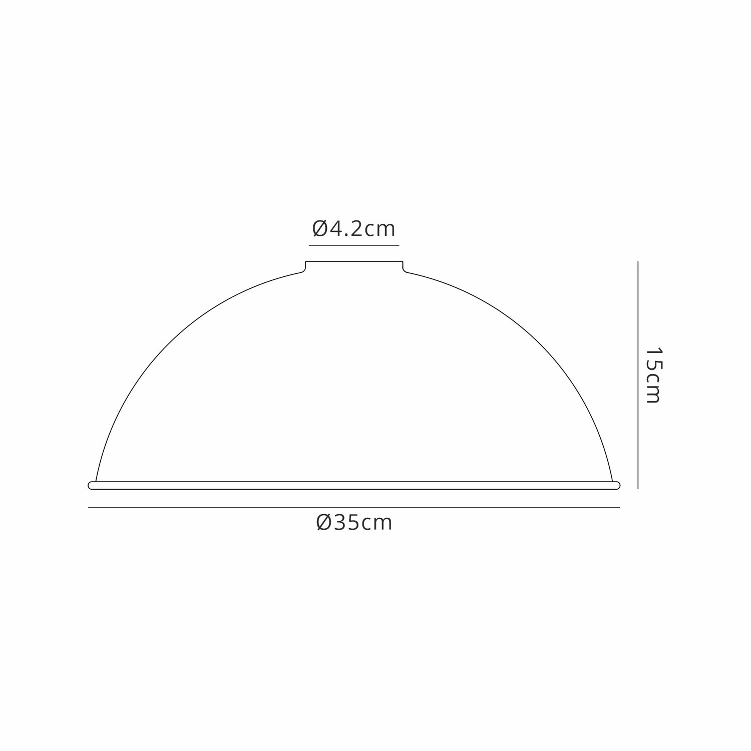 Robson Dome 35cm Lampshade, Black