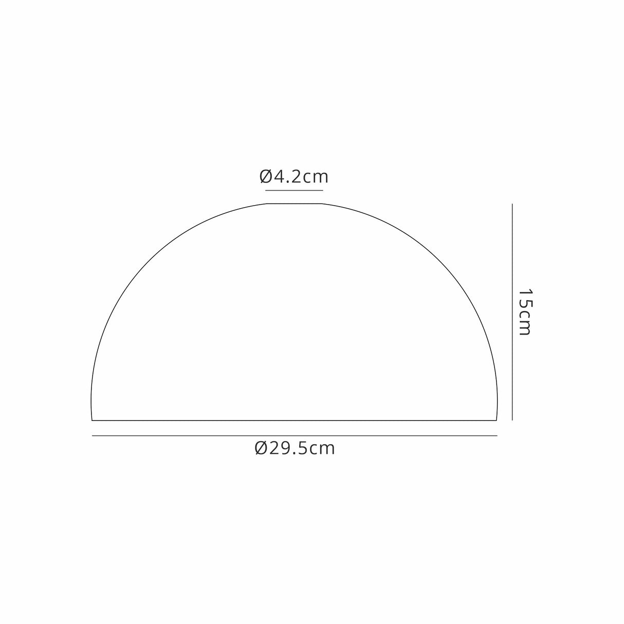 Robson Dome 29cm Glass Shade (B), Clear